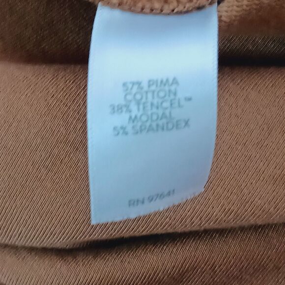 J‎ Jill Pure Affinity French Terry Pants XL Brown Slim Leg Pull On Neutral Work - Picture 5 of 7